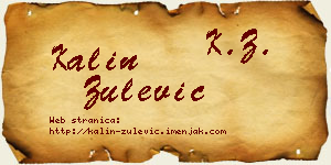 Kalin Zulević vizit kartica